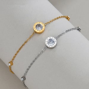 1 Piece Simple Classic Style  Stainless Steel  Gold Color Women's Charm Bracelet h5 Picture2